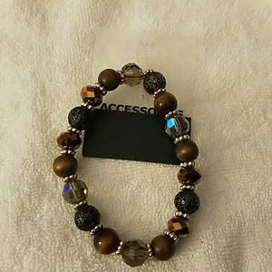 Brown Stone Stretch Bracelet